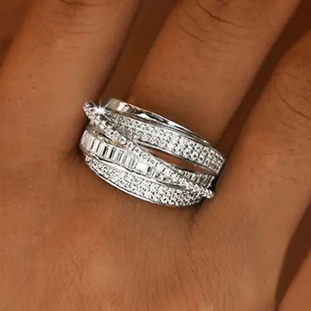Bohemian silver ring N303